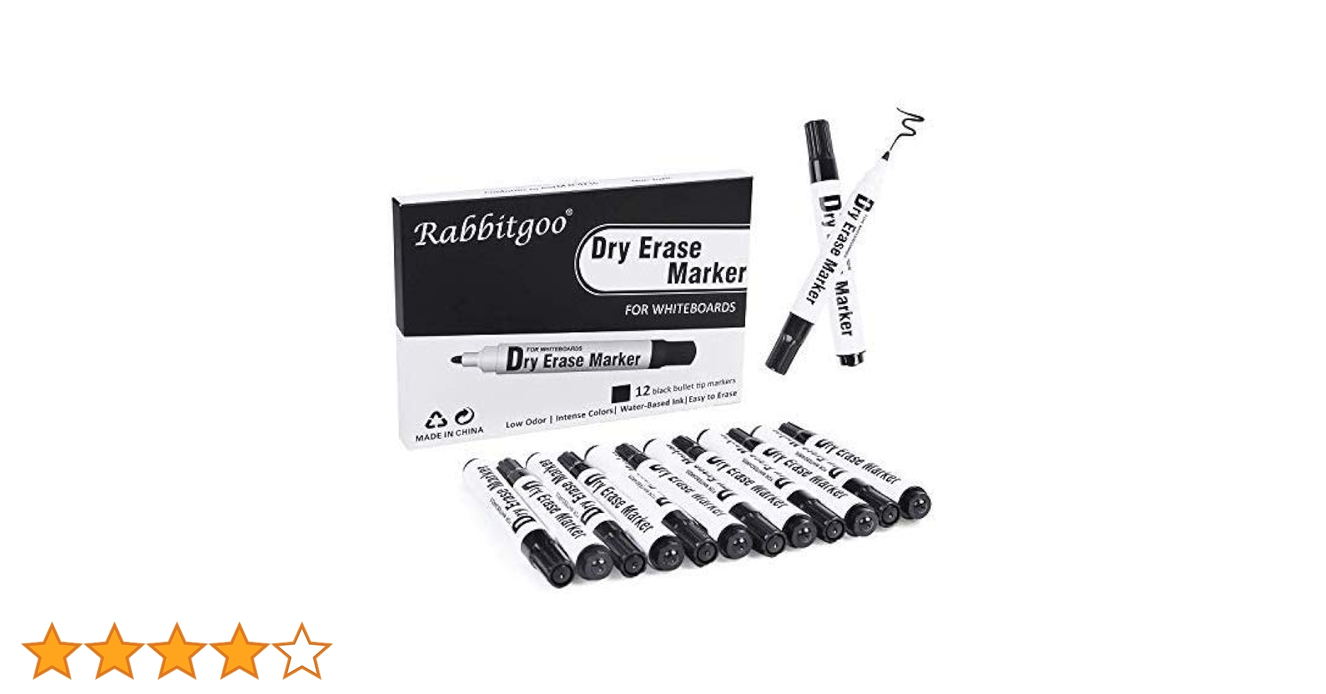 カンペボード ペンサボード 黒文字のみ！ Amazon.co.jp: Rabbitgoo ホワイトボードマーカー 12本入 水性